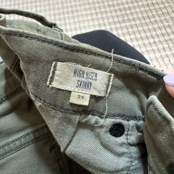 Madewell High Riser Skinny Green Jeans - Picture 4 of 5
